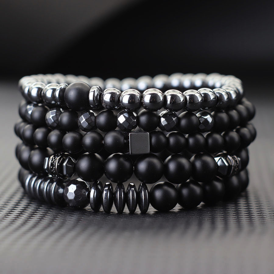 Men'S Accessories Premium - قسط سوار مجموعة الرجال العقيق الطبيعي