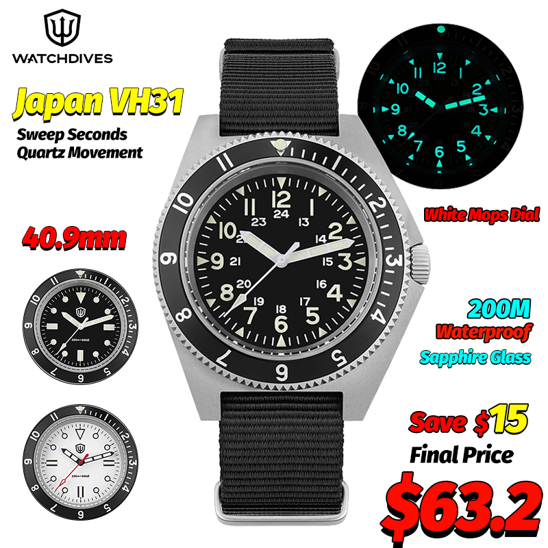 Young Men'S Accessories - Watchdives WD1972 ساعة كوارتز الياقوت مضيئة