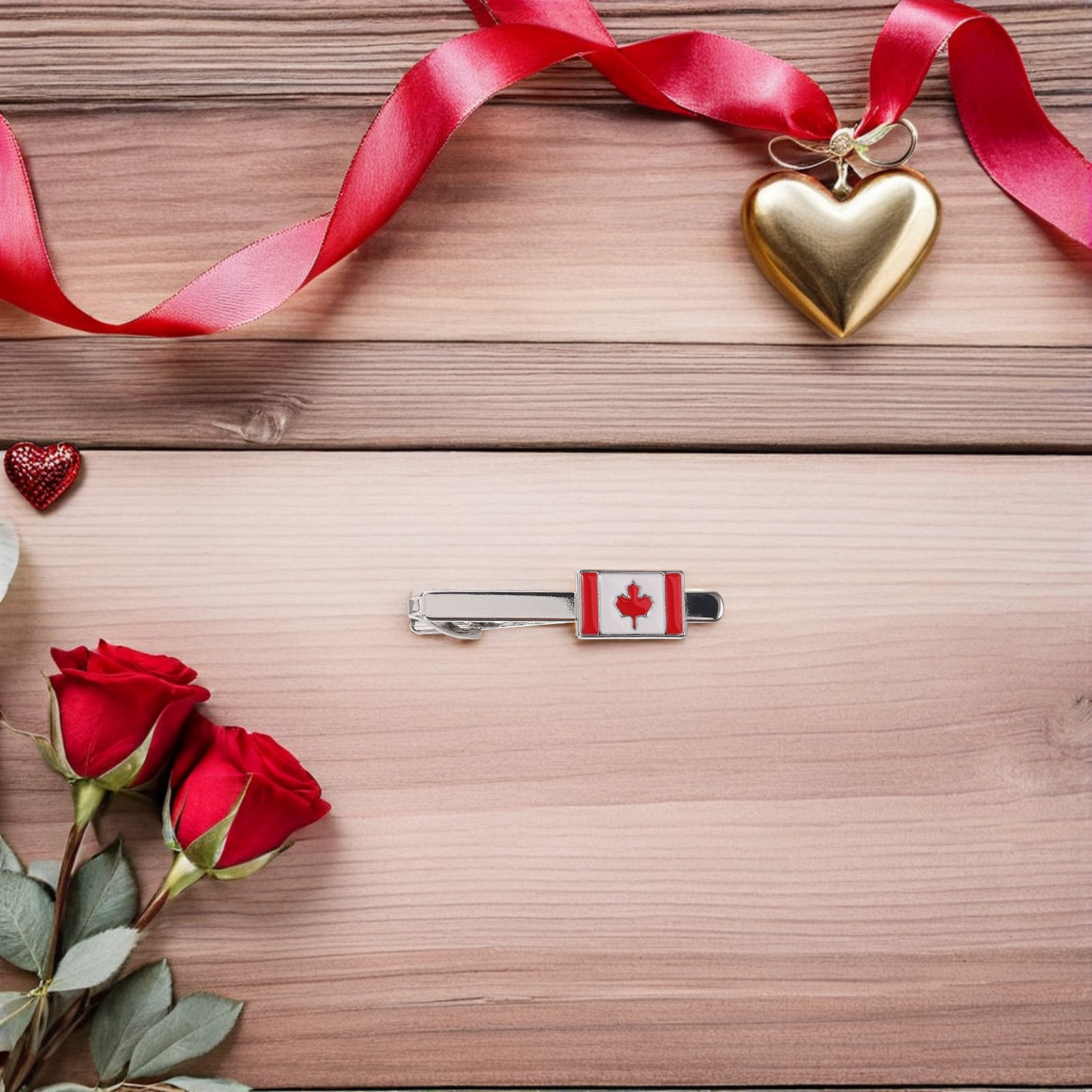 مشبك ربطة عنق معدني بعلم كندا  - مراجعة Men'S Accessories Canada وسعره