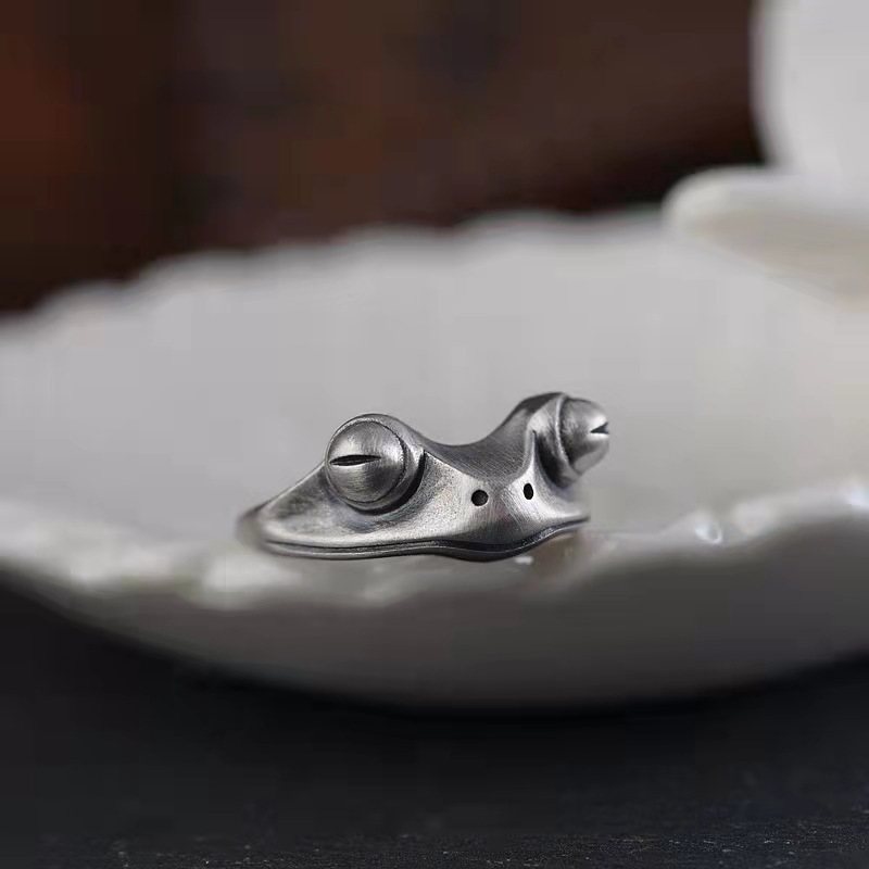 خاتم ضفدع قديم للرجال ، بانك ، - مراجعة Men Accessories Drawing وسعره